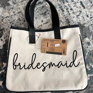 Bridesmaid Tote Bag - Black and Cream